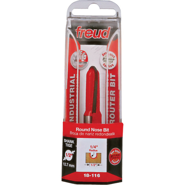 Freud 1/4 In. Radius Round Nose Router Bit 18-116