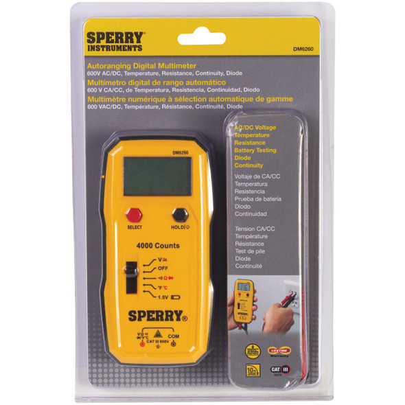 Sperry 7-Function 600V Digital Multimeter DM6260 542310