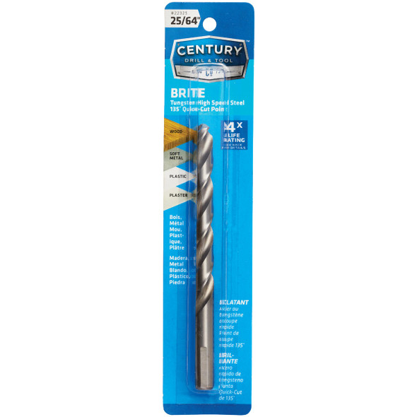 Century Drill & Tool 25/64" Brite Drill Bit 22325
