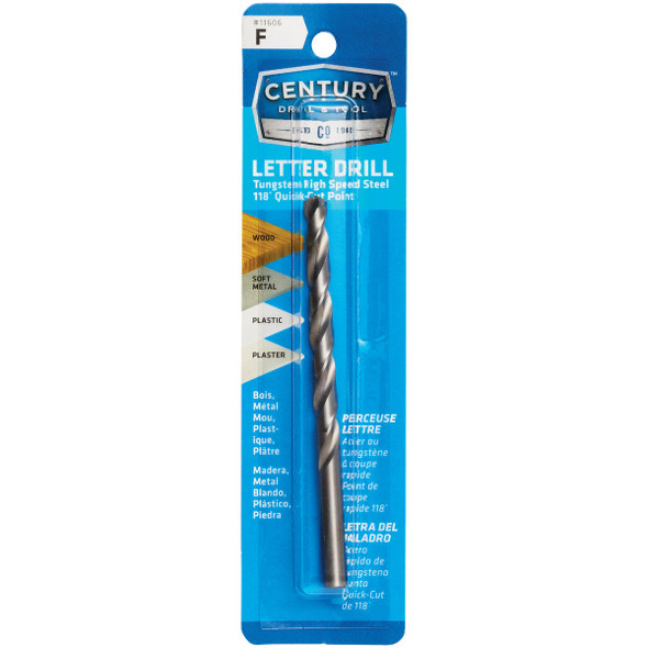 Century Drill & Tool Letter F Drill Bit 11606