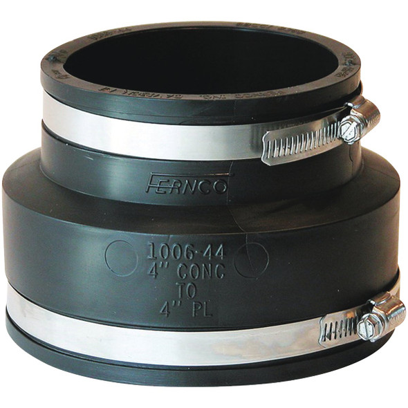 Fernco 4 In. Clay Flexible PVC Pipe Coupling P1006-44