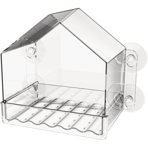 Nature's Way Crack-Resistant Clear View Window Bird Feeder WIN-3