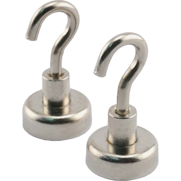 MagnetSource Grade 42 Neodymium 28 Lb. Capacity Magnet Hook (2-Pack) 07632