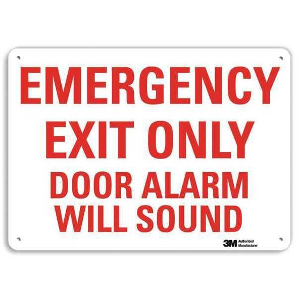 Lyle Emergency Sign,7 in x 10 in,Aluminum U7-1086-RA_10X7