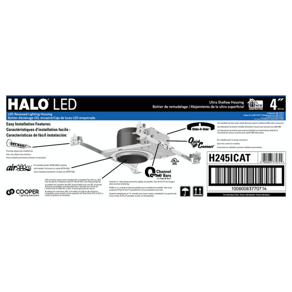 Halo 4 in. New Construction IC Rated LED Recessed Light Fixture