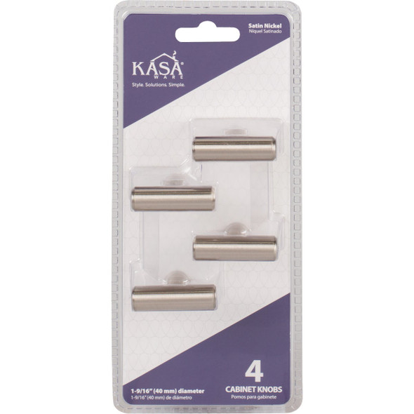 KasaWare 7-16 In. Diameter Satin Nickel Cabinet Knob (4-Pack) K294SN-4 208344