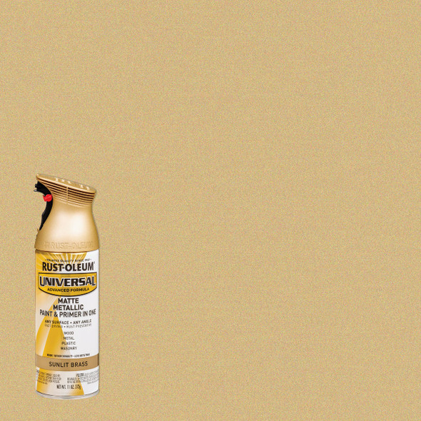 Rust-Oleum Universal 11 Oz. Matte Metallic Sunlit Brass Spray Paint 353093