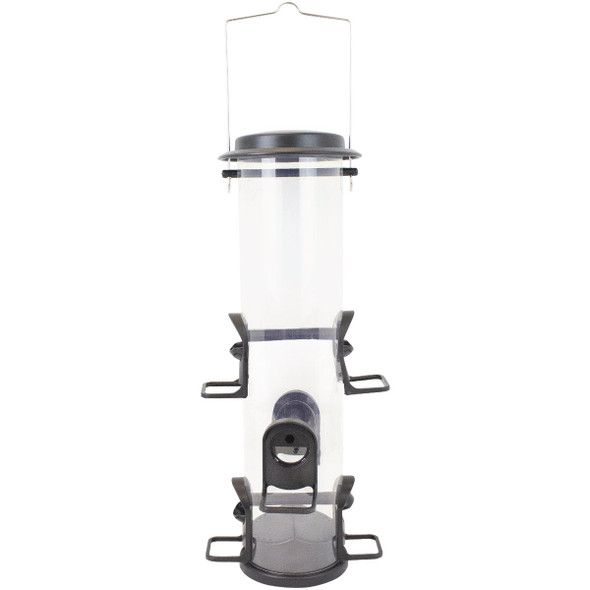 Perky-Pet 2-In-1 Clear Plastic 4 Lb. Capacity XL Tube Bird Feeder 3266