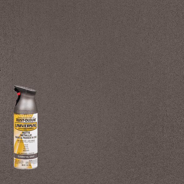 Rust-Oleum Universal 11 Oz. Matte Metallic Gunmetal Gray Spray Paint 353091