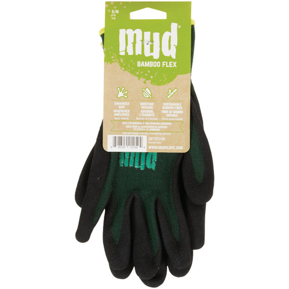 Mud Bamboo Flex Small/Medium Emerald Green Garden Glove Mud Bamboo Flex Small/Medium Emerald Green Garden Glove