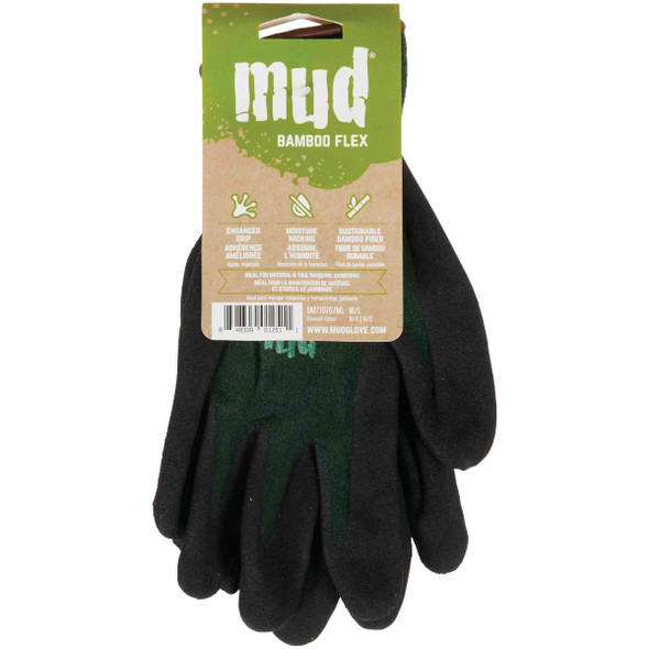 Mud Bamboo Flex Medium/Large Emerald Green Garden Glove Mud Bamboo Flex Medium/Large Emerald Green Garden Glove