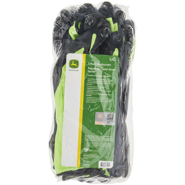 John Deere Men's Large Nitrile Coated Polyester Hi-Vis Green Work Glove (5-Pack) John Deere Men's Large Nitrile Coated Polyester Hi-Vis Green Work Glove (5-Pack)