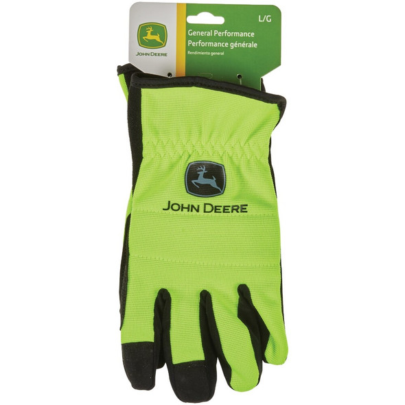 John Deere Men's Large Synthetic Leather Hi-Vis Work Glove JD86018-L 717105