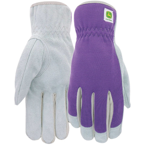 John Deere Women's Medium/Large Cowhide Leather Work Glove JD86019-WML