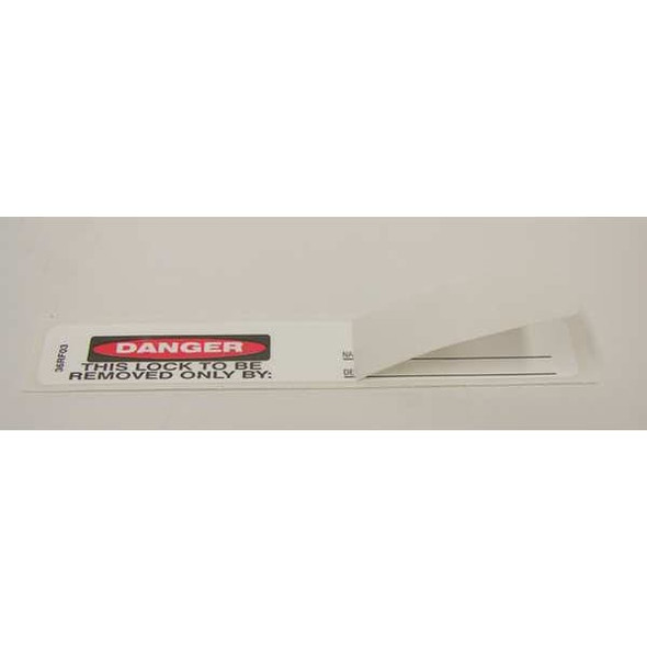 Badger Tag & Label Label, DangrThisLocktoBeRemovdOnlyBy, PK25 127