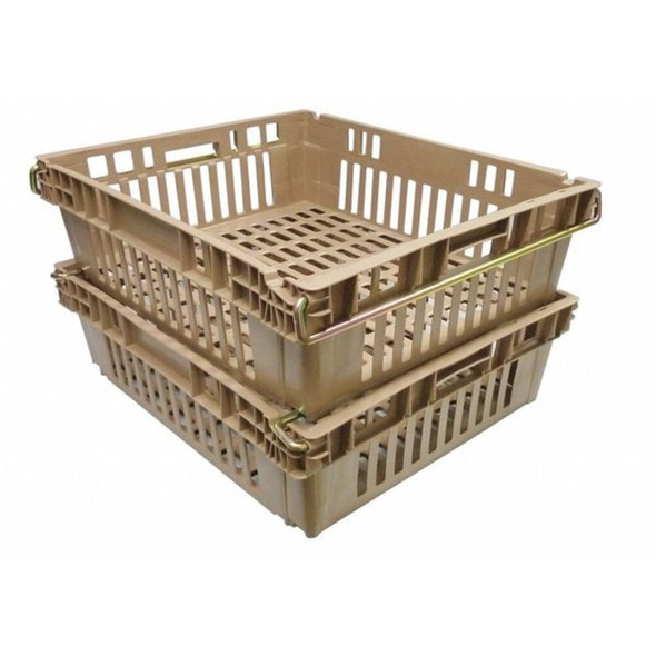 Hang & Stack Storage Bin, Plastic, Beige, 13 3-8 in H, 20 in W, 24 in L  AF-21 Beige