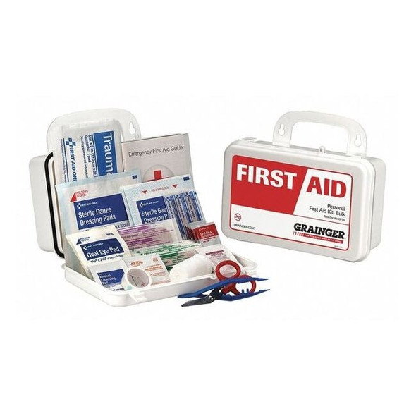 First Aid Kit and Housing, Plastic 47 Components, 1 People Served