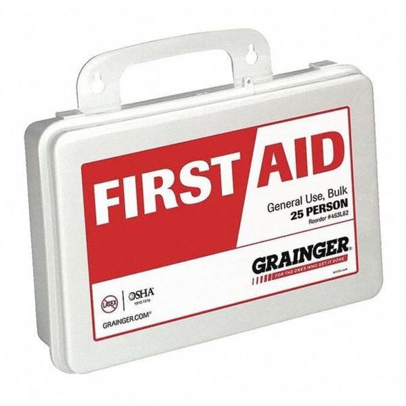 First Aid Kit and Housing, Plastic 85 Components, 25 People Served  59292