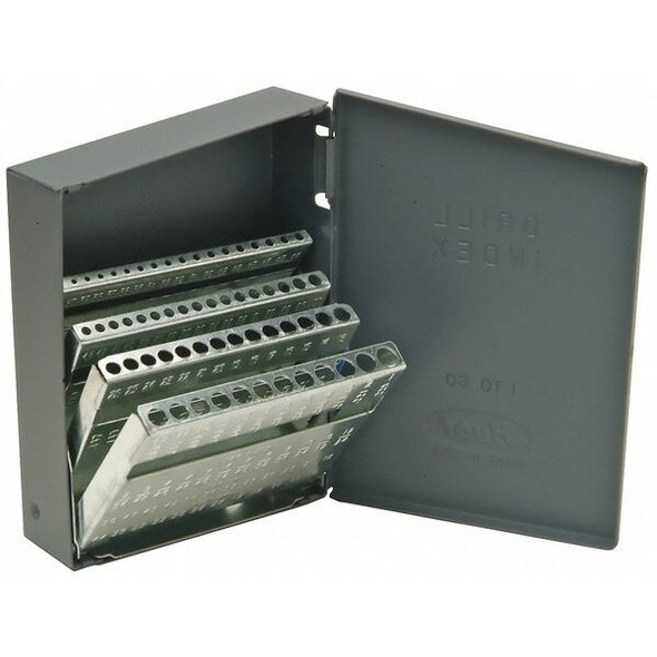 Huot Drill Bit Case,Jobber Length,Steel 10600