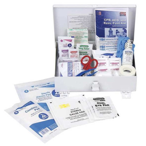 Manufacturer Varies First Aid Kit and Housing, Metal 137 Components, 25 People Served 54531