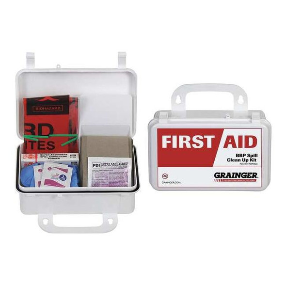 Bloodborne Pathogen Kit, Not Applicable Volume Absorbed per Kit, Bag, White