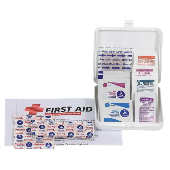 Manufacturer Varies First Aid Kit and Housing, Plastic 21 Components, 5 People Served 54504