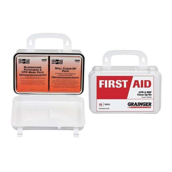 Bloodborne Pathogen Kit, Not Applicable Volume Absorbed per Kit, Bag, White, 27