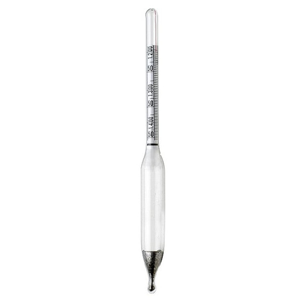 Durac Specific Gravity Plain Form Hydrometer, Range: 1.200/1.420 B61801-7300