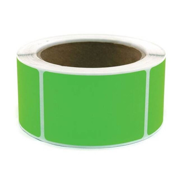 Manufacturer Varies Blank Square Label Green 2"W, Pk200 3VCT4