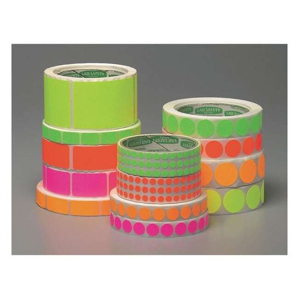 Manufacturer Varies Blank Dot Label Green 1-1/2"W, Pk1000 3VCK9