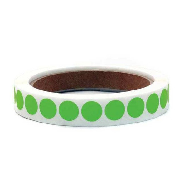 Manufacturer Varies Blank Dot Label Green 1/2"W, Pk1000 3VCL5