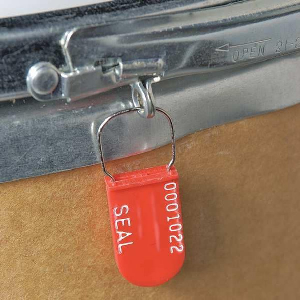 Brooks Padlock Seal,Plastic with Wire Hasp,HDPE, Yellow,PK100 6170000-6