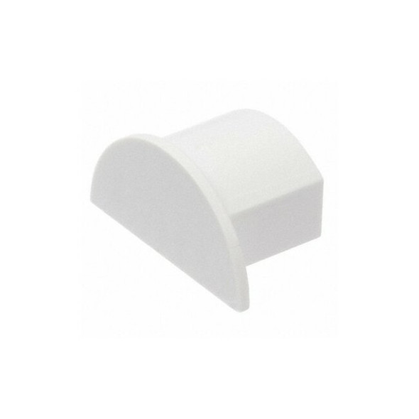 D-Line End Cap, 1/2 in L, PVC, White EC2010W