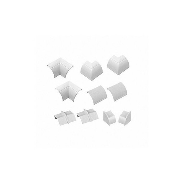 Accessory Multipack, 1 1/2 in L, 3/4 in W, 1 Channel, PVC, White