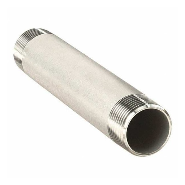 1/8" MNPT x 10" TBE Stainless Steel Pipe Nipple Sch 80