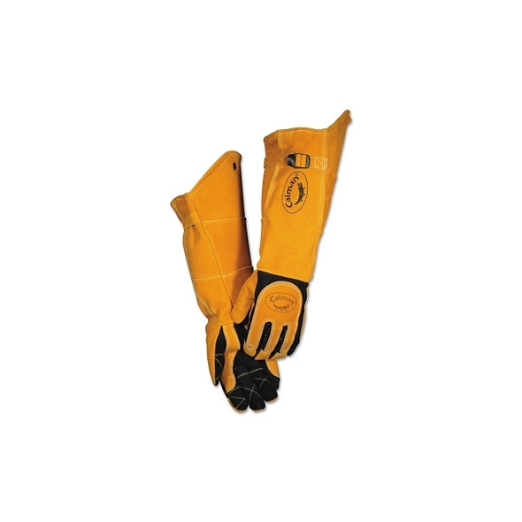 1878 21-in FR Insulated MIG/Stick Welding Gloves, Deerskin/Boarhide, Tan/Black