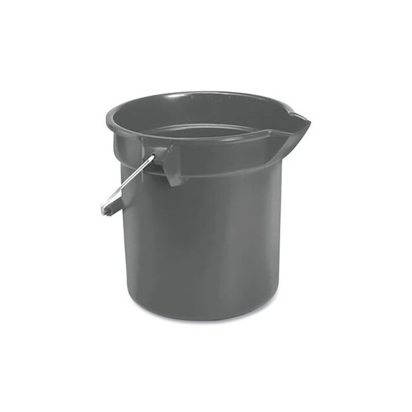 Brute® Round Bucket, 10 qt, Gray
