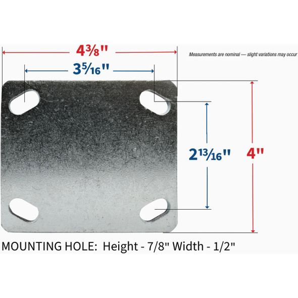 Shepherd Hardware 5 In. Heavy-Duty Polypropylene Rigid Plate Caster 9389 201038