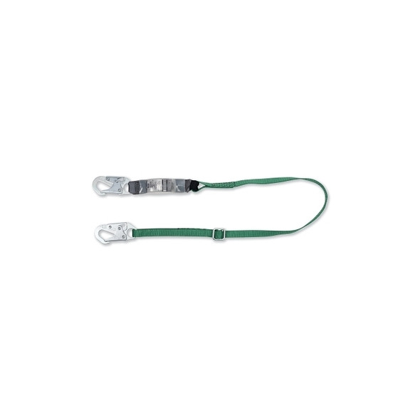V-Series Standard Single-Leg Adjustable Shock Absorbing Lanyard, 6 ft, Small Snaphooks