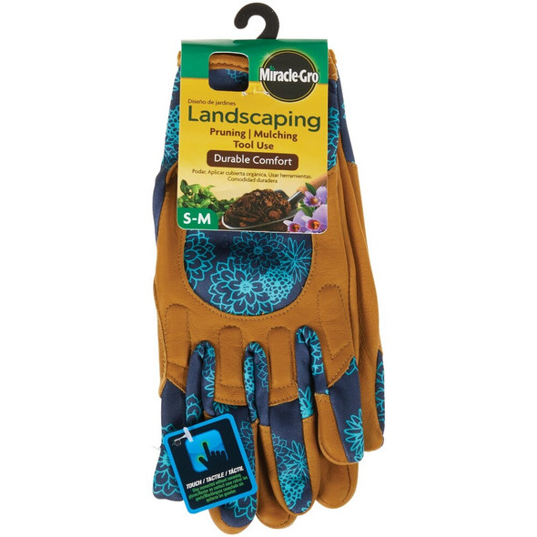 Miracle-Gro Women's Leather Durable Comfort Landscaping Gloves, Small-Medium MG86213/WSM 744540