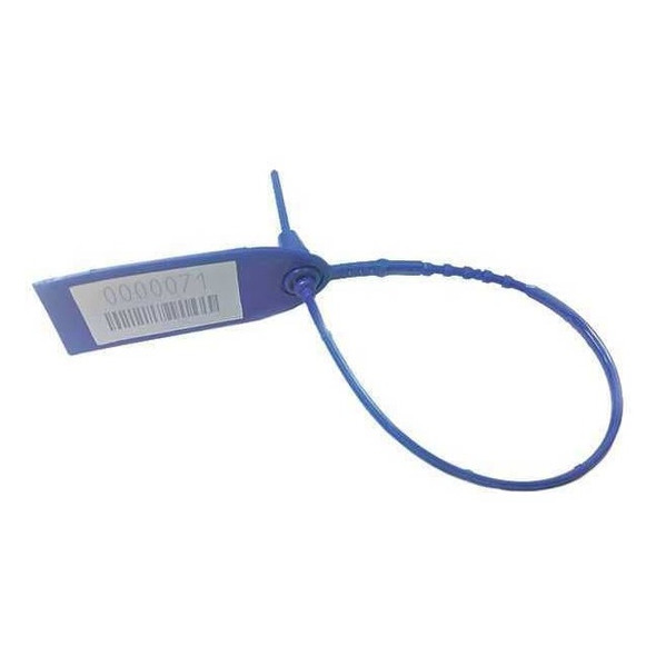 X-Strap, Fixed Length Truck Seal, 12" L,Blue,7 Digits,PK50