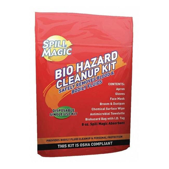 Spill Magic Blood Spill Clean Up Kit,Brown,4" L SM-BIOHAZARD