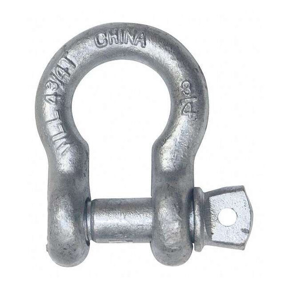 Kinedyne Anchor Shackle,6,500 lb,Carbon Steel 101-12625GRA