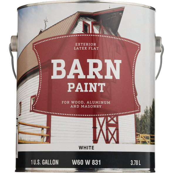 Do it Best Latex Flat Exterior Barn Paint, White, 1 Gal. W60W00831-16 792483