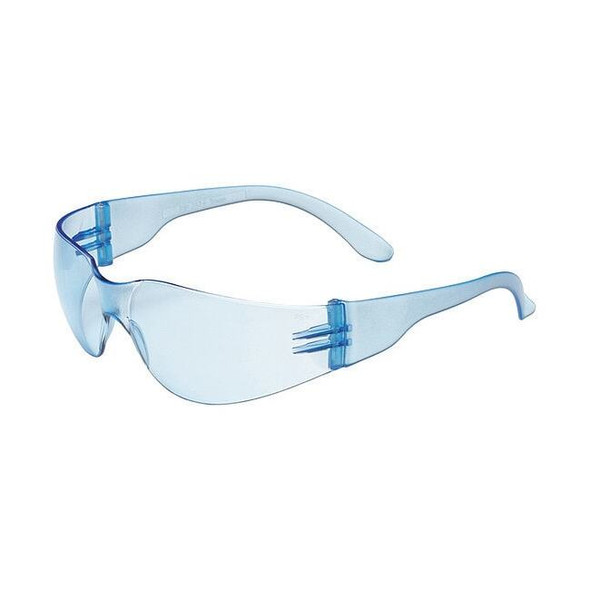 ZENON Z12, Safety Glasses, Anti-Scratch, Light Blue Lens, Blue Frame, Frameless