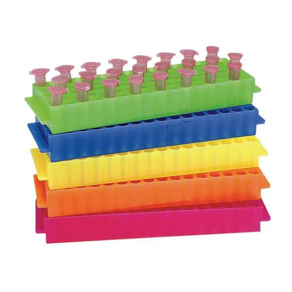 Heathrow Scientific 80-WellMicrotubeRack,BLUE,PK5 HS29025B Heathrow Scientific 80-WellMicrotubeRack,BLUE,PK5 HS29025B