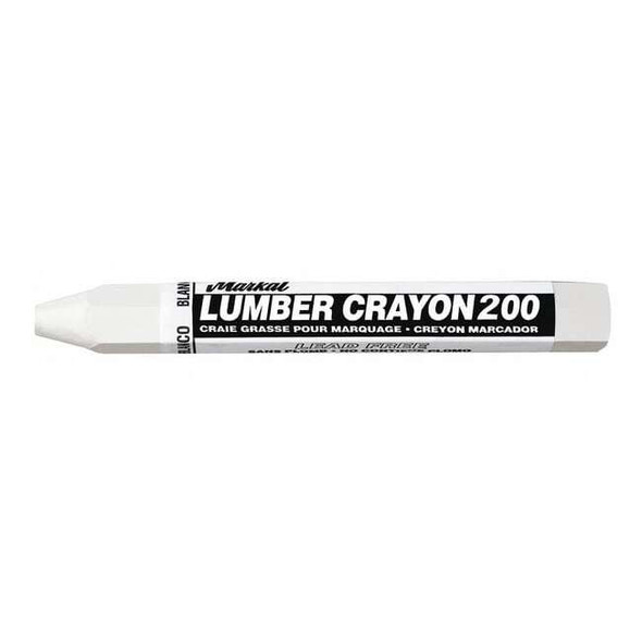Markal Lumber Crayon, Large Tip, White Color Family, Clay 80350