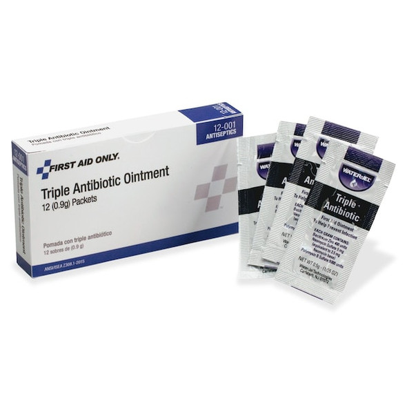 First Aid Only Triple Antibiotic, Packet, 0.5g, PK12 12-001