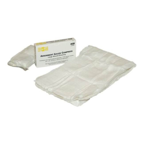 First Aid Only Compress, Sterile, White, No, Gauze, Unitized 3-005