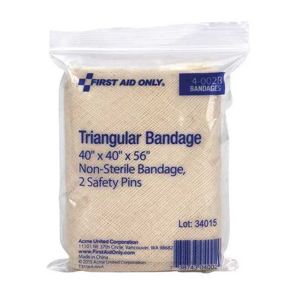 First Aid Only Triangular Bandage,40x40x56",Beige 4-002B